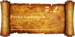 Perka Laurencia névjegykártya